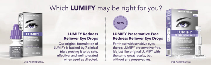 LUMIFY Redad Alivio Gotas de ojos 008 onzas