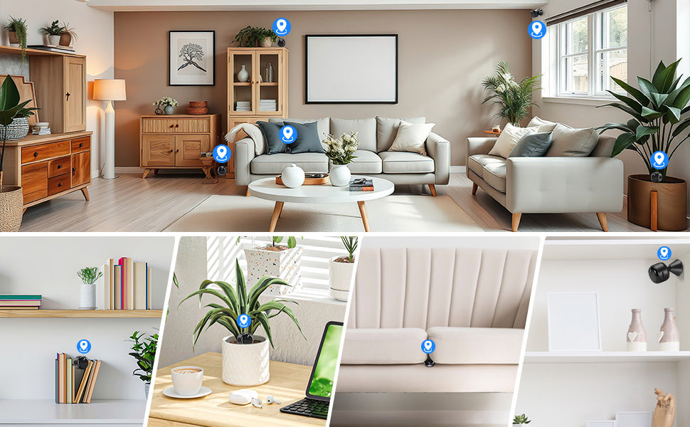 Mini cámara oculta 1080P pequeña cámara de niñera para