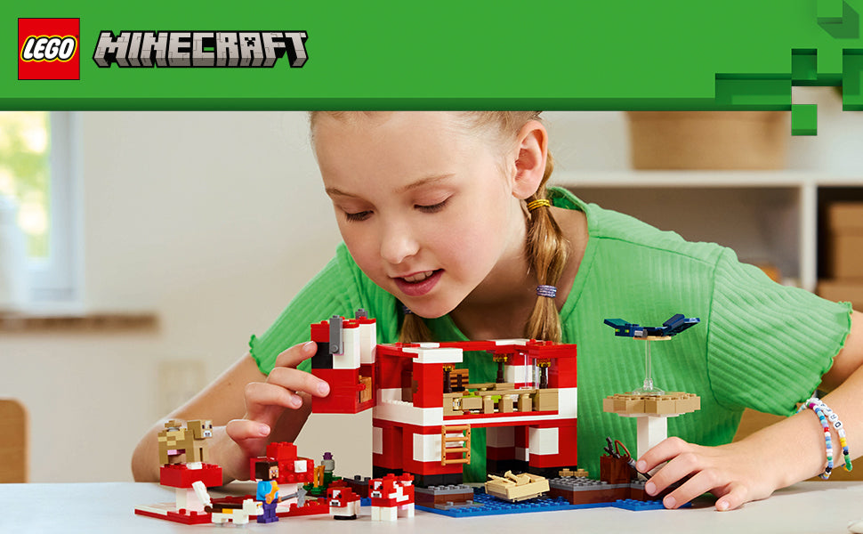 LEGO Minecraft The Mooshroom House Figuras de juguete y