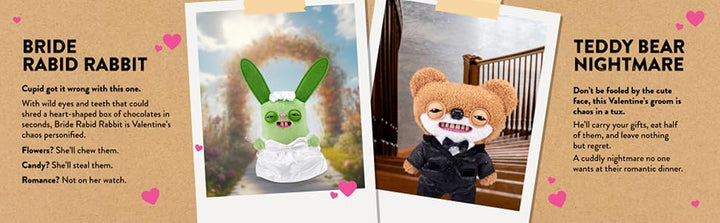 Fuggler Wedding Fuggs - Paquete de 2 peluches de 9