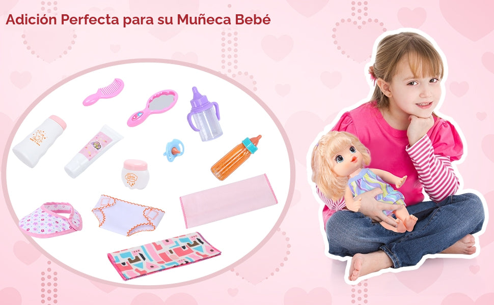 Paquete de 14 accesorios para muñecas de bebé juego de