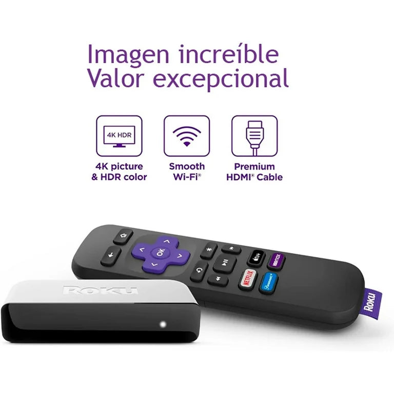 Roku Premiere Última Versión 4k Control Con Botones Directos