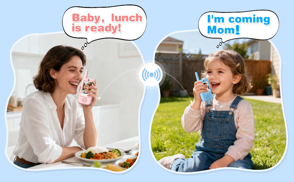 Walkie Talkies de video para niños paquete de 2 Walkies