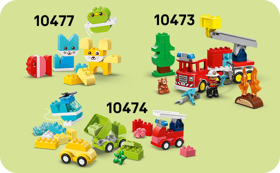 LEGO DUPLO Town - Vehículos de construcción 3 en 1 para