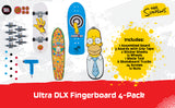 TECH DECK Ultra DLX - Juego de 4 patinetas Simpsons mini
