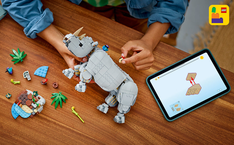 LEGO Creator 3 en 1 Wild Animals Majestic Rinoceronte con