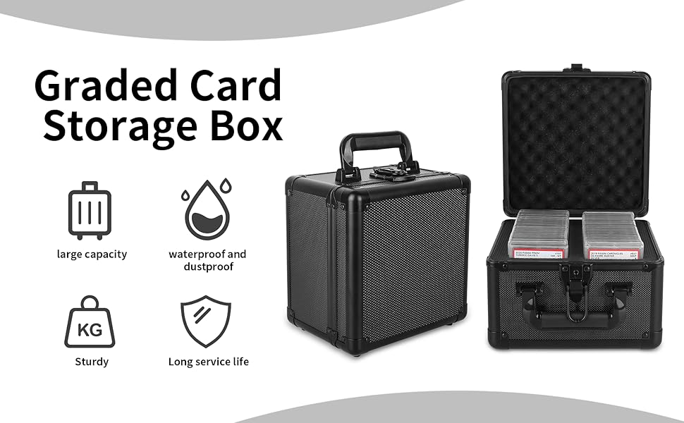 Caja de almacenamiento de tarjetas graduadas estuche de