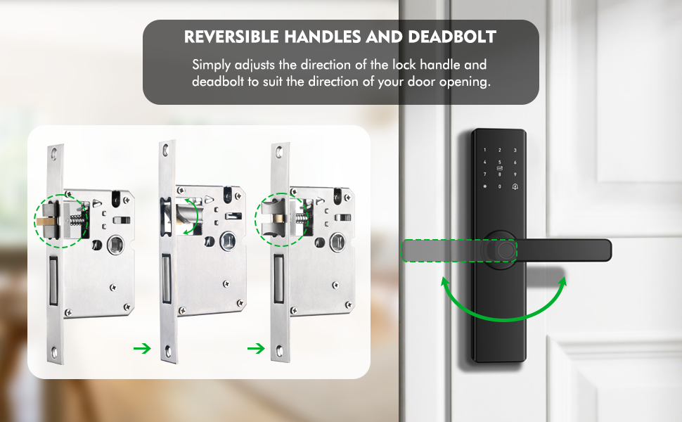 Cerradura de puerta inteligente con huellas dactilares