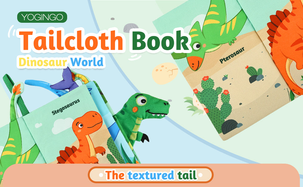YOGINGO Libros para bebés Montessori Toys Cute Dinosaurs
