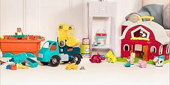 Battat - Juego de juguete de tractor de granja con luces y