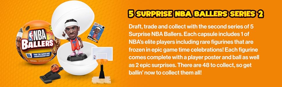 5 Surprise NBA Ballers Series 2 de ZURU coleccionable con