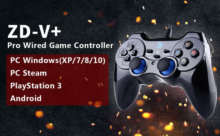 ZD-V control de juegos cableado con USB color negro para