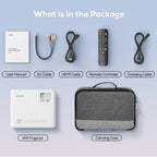 4K Projectors with Wifi and Bluetooth ,Native 1080P Projection,9000 Lumens,With Carry Bag