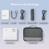 4K Projectors with Wifi and Bluetooth ,Native 1080P Projection,9000 Lumens,With Carry Bag