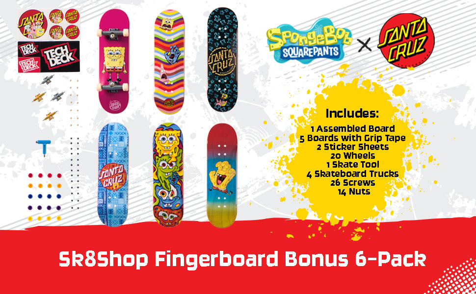 TECH DECK Spongebob Sk8shop - Paquete de bonificación de