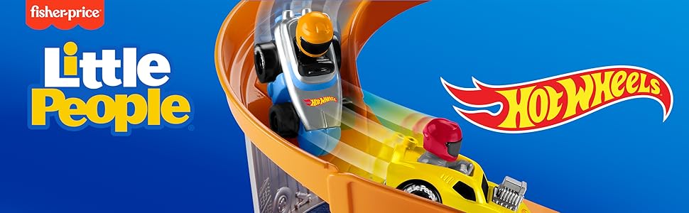 Fisher-Price Little People Hot Wheels - Juego de carreras
