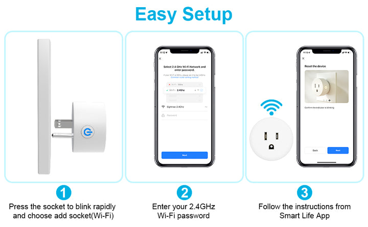 EIGHTREE Enchufe inteligente toma WiFi para el hogar