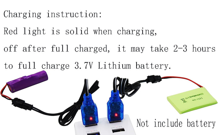 Blomiky Paquete de 2 cables de carga USB de 37 V con