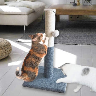 Poste rascador para gatos de 20", torre rascadora con tablero de juguete de sisal para gatos de interior