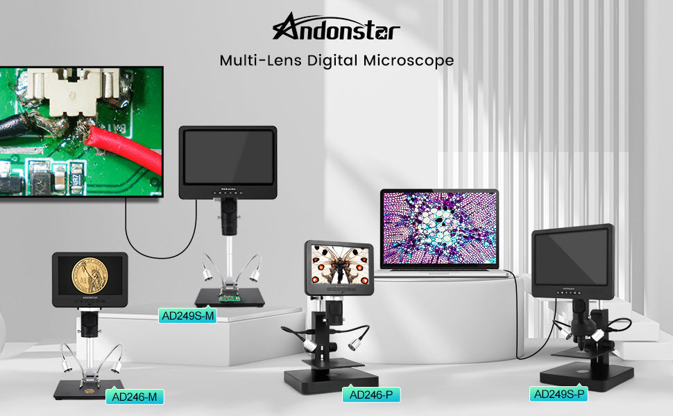 Andonstar AD246S-M - Microscopio digital HDMI 2000x para