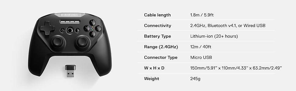 SteelSeries Stratus Duo - Controlador inalámbrico para