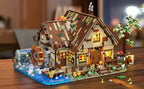 Juego de construcción de cabaña de madera con luz 2570