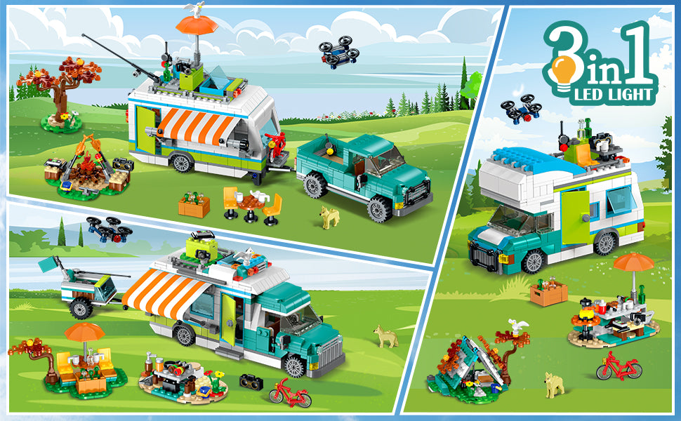 HOGOKIDS City Camper Van - Juego de construcción con luz