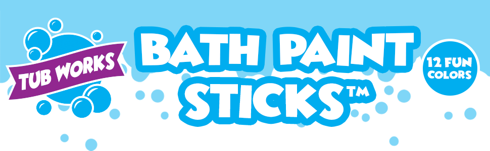 Tub Works Bath Paint Sticks - Juguete de baño 12 unidades