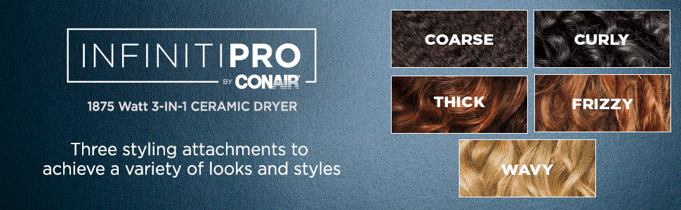 INFINITIPRO BY Conair - Secador de pelo 3 en 1 secador de