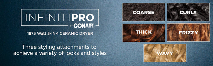 INFINITIPRO BY Conair - Secador de pelo 3 en 1 secador de