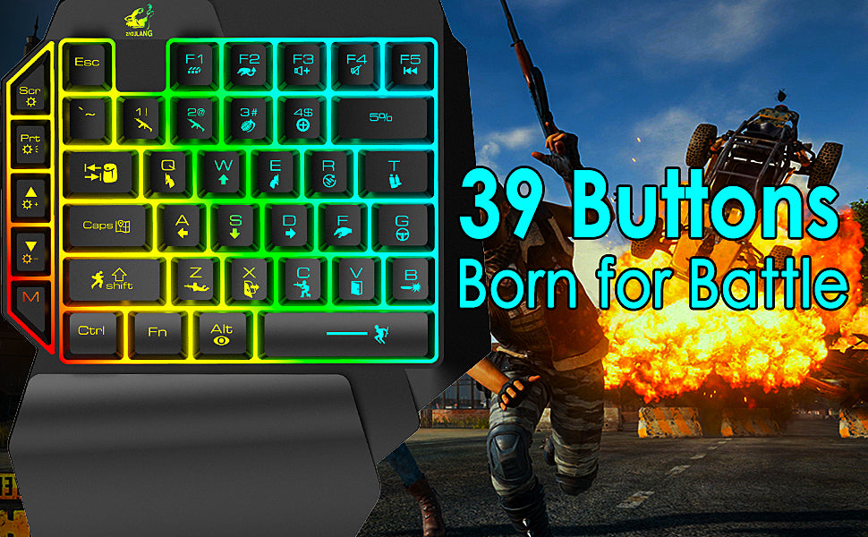 FELiCON Combo de teclado y mouse para juegos con una sola