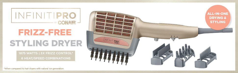 Conair INFINITIPRO - Secadora de cabello para peinar 4 en