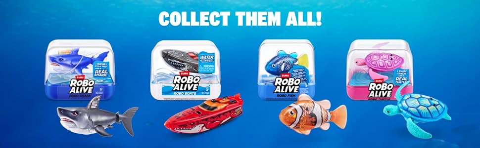 ROBO ALIVE ZURU - Tiburón activado por agua paquete de 2