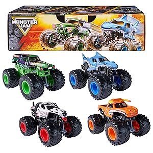 Monster Jam All Stars - Paquete de 4 camiones monstruo