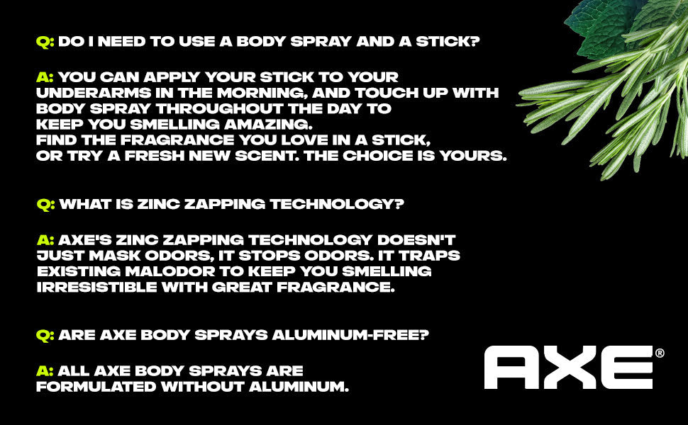 Axe Desodorante en aerosol corporal para una protección