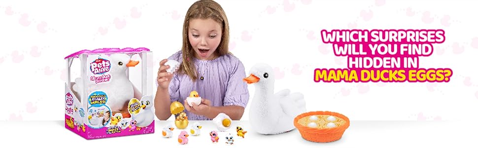 Pets Alive Mama Duck Surprise de ZURU 4 huevos sorpresa