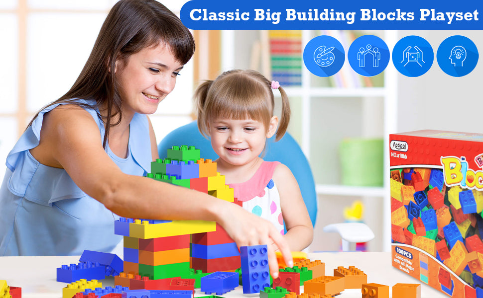 aotipol Bloques de construcción para niños pequeños