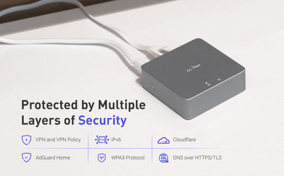 GLiNet MT2500A Mini puerta de enlace de seguridad VPN para