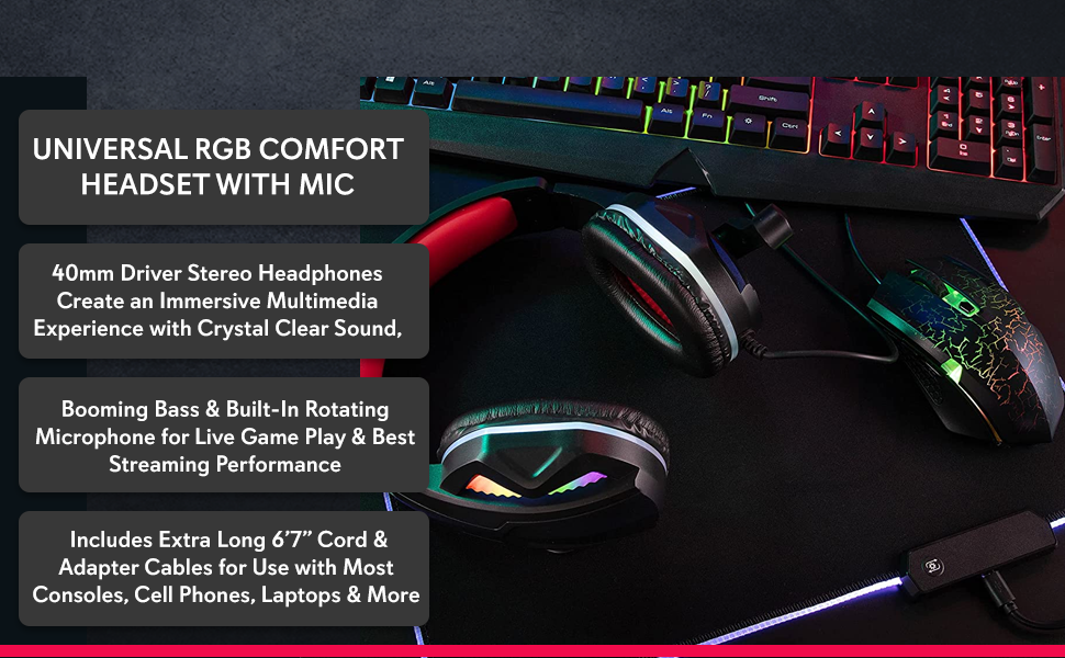 Ritz Gear Kit de accesorios para juegos RGB Paquete de