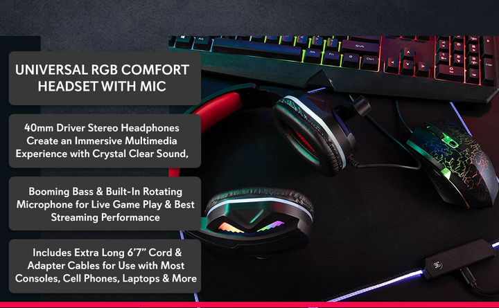 Ritz Gear Kit de accesorios para juegos RGB Paquete de