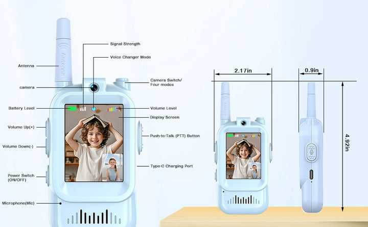 Walkie Talkies de video para niños walkie talkies