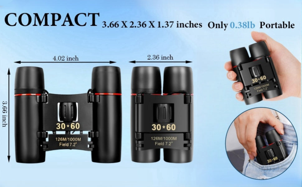 Binoculares compactos para adultos y niños binoculares HD