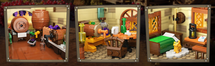 Winery Chateau - Juego de construcción de casa con luces
