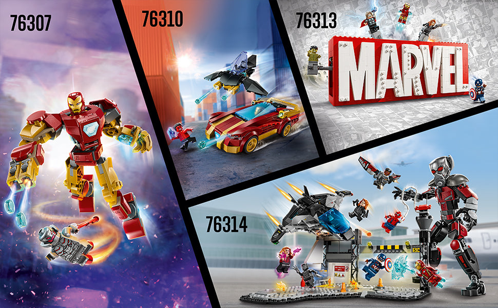 LEGO Marvel Iron Man Mech vs Ultron - Juego de juguetes de