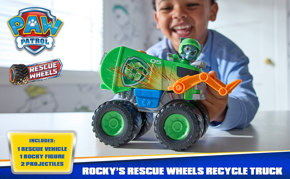 Paw Patrol Rescue Wheels Rockys - Camión de reciclaje con