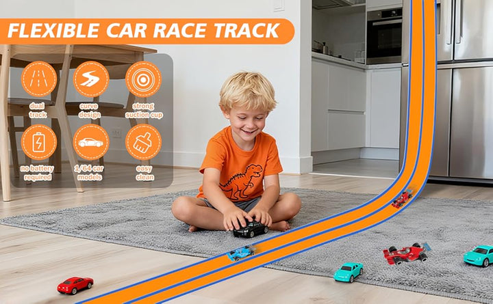 Juguetes flexibles de pista de carreras para niños pista