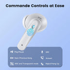 Wireless Earbuds, Bluetooth Headphones V5.4 Stereo Ear Buds with Noise Cancelling Mics, 60H Playback Mini Case with Dual LED Display, IP7 Waterproof In-Ear Earphones for Android Ios