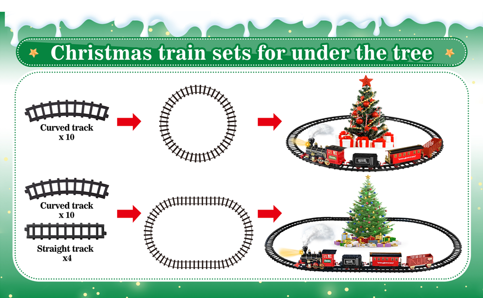 Gloween Juegos de tren de Navidad para debajo del árbol