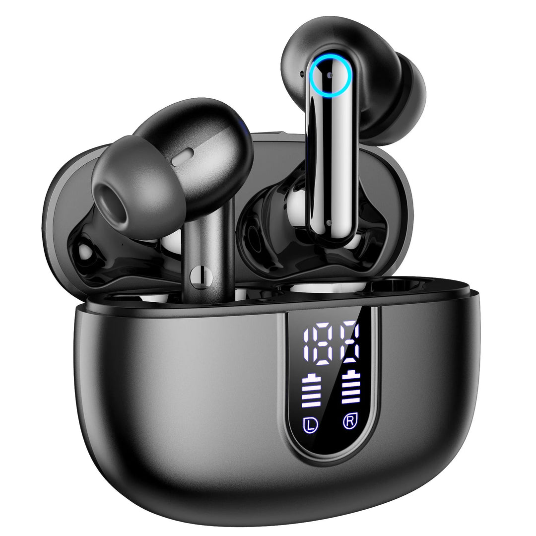 Wireless Earbuds Bluetooth 5.4 Headphones Deep Bass Hi-Fi Stereo Ear Buds In-Ear Earphones with Mic Clear Call, 60H Playtime Dual LED Display Ear Buds IPX7 Waterproof for Sports, Workout