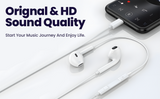 Paquete de 2 auriculares con cable USB C micrófono llamada